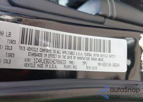 2017 Jeep Grand Cherokee Limited 4X2 from USA, damaged, VIN 1C4RJEBG1HC788633